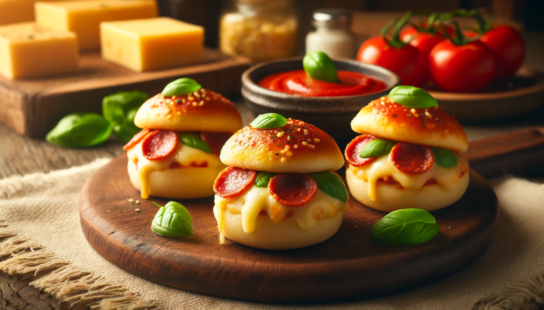 Pena's Pizza Sliders made with Cascone's Original Pizza Sauce